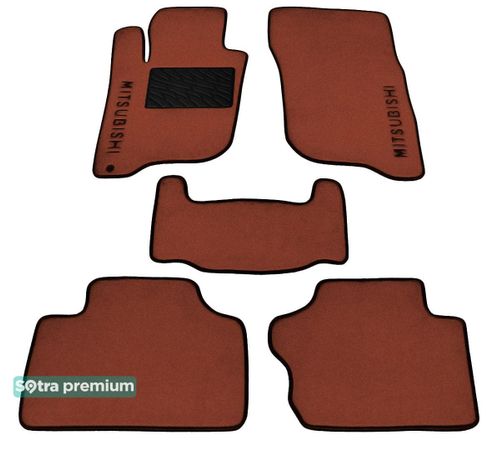 Двошарові килимки Sotra Premium Terracotta для Mitsubishi Pajero Sport (mkIII)(1 люверс) 2015→  - Фото 1