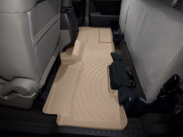 Коврики WeatherTech Beige для Ford F-150 (mkXII)(extended cab)(no 4x4 shifter)(with full console)(no air vents to 2 row)(4 fixing posts) 2010-2014 - Фото 3