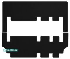 Двошарові килимки Sotra Classic Black для Ford Tourneo Custom (mkI)(дві зсувні двері)(2-3 ряд) 2012-2021