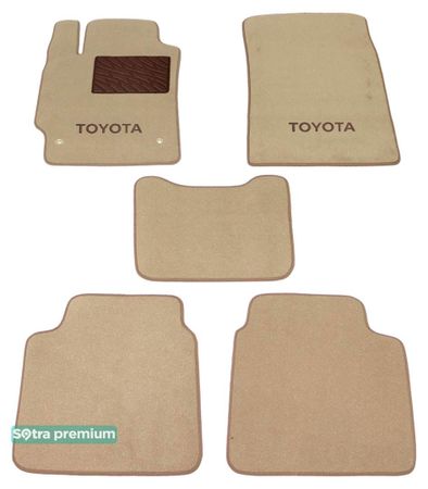 Двухслойные коврики Sotra Premium Beige для Toyota Camry (mkVI)(XV40) 2006-2011 - Фото 1
