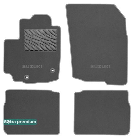 Двошарові килимки Sotra Premium Grey для Suzuki SX4 (mkII)(S-Cross)(гібрид) 2020-2021 - Фото 1