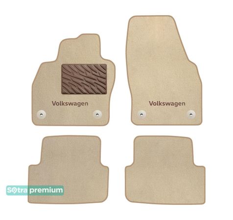 Двошарові килимки Sotra Premium Beige для Volkswagen Taigo (mkI) 2020→ - Фото 1