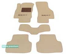 Двошарові килимки Sotra Premium Beige для Seat Leon (mkIII) 2012-2020 - Фото 1