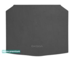 Двошарові килимки Sotra Premium Grey для Skoda Karoq (mkI)(з нішою під докатку)(з дворівневою підлогою)(нижній рівень)(багажник) 2017→