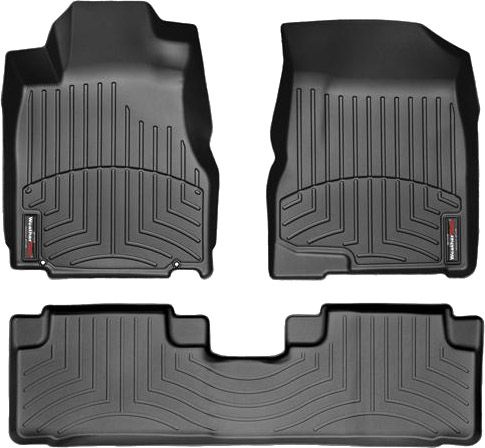 Коврики Weathertech Black для Honda CR-V (mkIII)(1 row - 2 pcs.) 2007-2012 - Фото 1