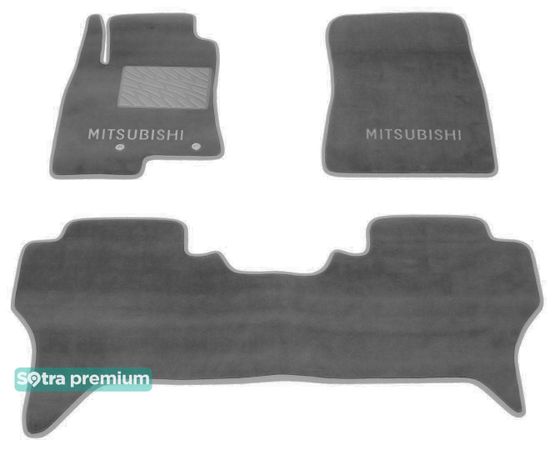 Двухслойные коврики Sotra Premium Grey для Mitsubishi Pajero (mkIV)(5-дв.) 2006-2021 - Фото 1