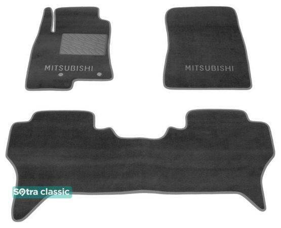 Двухслойные коврики Sotra Classic Grey для Mitsubishi Pajero (mkIV)(5-дв.) 2006-2021 - Фото 1