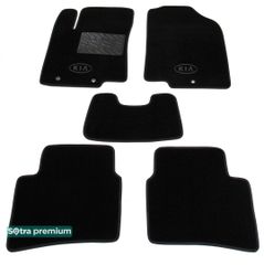 Двухслойные коврики Sotra Premium Black для Kia Rio (mkIII) 2011-2017