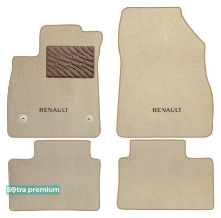 Двошарові килимки Sotra Premium Beige для Renault Talisman (mkI) 2015→ - Фото 1