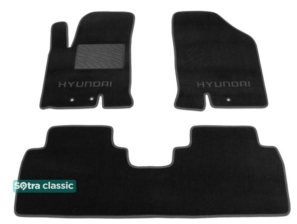Двошарові килимки Sotra Classic Black для Hyundai ix20 (mkI) 2010-2018 - Фото 1