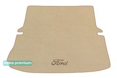 Двошарові килимки Sotra Premium Beige для Ford Explorer (mkV)(складений 3 ряд)(багажник) 2010-2019