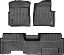 Коврики WeatherTech Black для Ford F-150 (mkXII)(extended cab)(no 4x4 shifter)(with full console)(no air vents to 2 row)(4 fixing posts) 2010-2014 - Фото 1