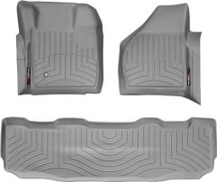 Коврики Weathertech Grey для Ford Super Duty (double cab)(mkII)(no 4x4 shifter)(1 row - 2pcs.) 2008-2010 automatic