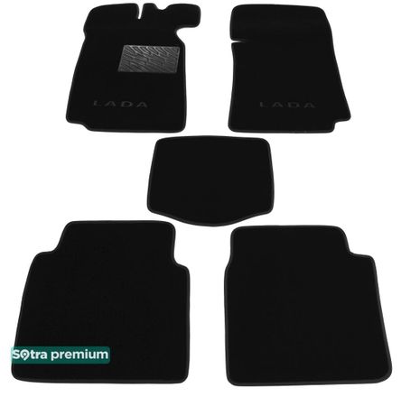 Двухслойные коврики Sotra Premium Black для ВАЗ Классика (2101-2107) 1970-2012 - Фото 1