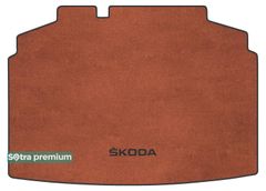 Двошарові килимки Sotra Premium Terracotta для Skoda Fabia (mkIII)(хетчбек)(нижній рівень)(без запаски)(багажник) 2021→