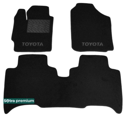 Двошарові килимки Sotra Premium Black для Toyota Yaris (mkII)(XP90)(седан) 2005-2012 - Фото 1