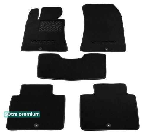 Двошарові килимки Sotra Premium Black для Hyundai Genesis (mkI) 2008-2011 - Фото 1