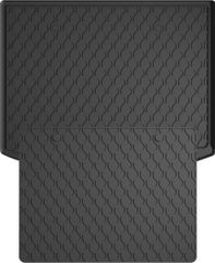 Гумовий килимок у багажник Gledring для Ford Kuga (mkII) 2012-2020 (з дворівневою підлогою)(нижній рівень)(багажник із захистом)