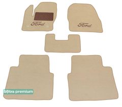Двошарові килимки Sotra Premium Beige для Ford Tourneo Connect (mkII)(1-2 ряд) 2013-2023