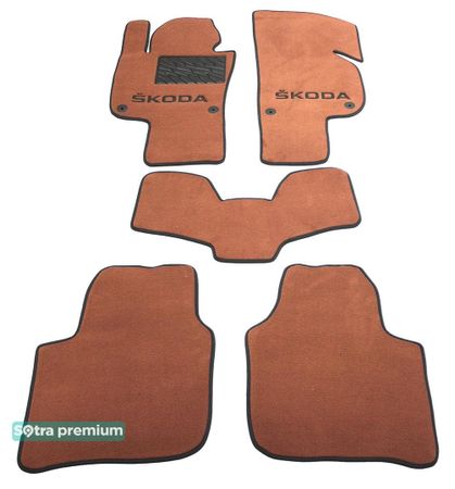 Двухслойные коврики Sotra Premium Terracotta для Skoda Superb (mkII)(B6) 2008-2015 - Фото 1