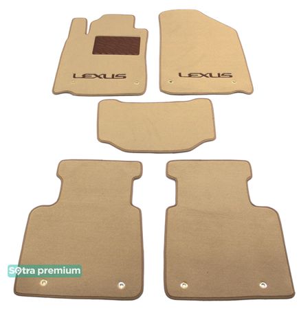 Двошарові килимки Sotra Premium Beige для Lexus ES (mkV) 2006-2012 - Фото 1