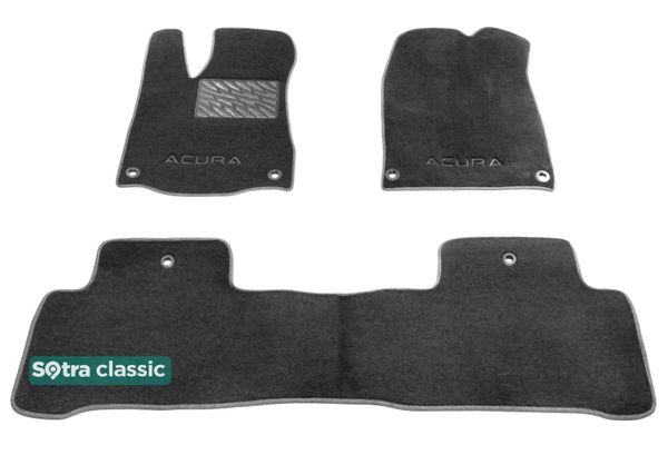 Двухслойные коврики Sotra Classic Grey для Acura MDX (mkIII)(1-2 ряд) 2014-2020 - Фото 1