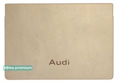Двошарові килимки Sotra Premium Beige для Audi Q3 (mkII)(з дворівневою підлогою)(нижнє положення)(багажник) 2018→