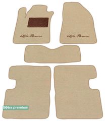 Двошарові килимки Sotra Premium Beige для Alfa Romeo Giulietta (mkI) 2010-2014
