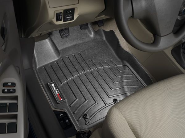 Коврики Weathertech Black для Toyota Yaris (US)(sedan)(mkII)(with heating vens under front seats) 2005-2011 - Фото 2