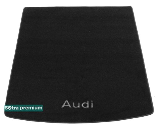 Двошарові килимки Sotra Premium Black для Audi Q7 (mkI)(ширина по кріплення)(багажник) 2006-2014 - Фото 1