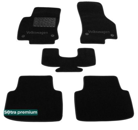 Двухслойные коврики Sotra Premium Black для Volkswagen Passat (B8) 2014→ - Фото 1