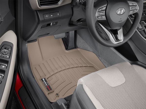 Коврики Weathertech Beige для Hyundai Santa Fe (mkIV)(not hybrid)(1-2 row) 2020-> - Фото 2