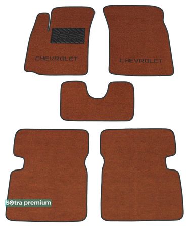 Двухслойные коврики Sotra Premium Terracotta для Chevrolet Aveo (mkI) 2003-2011 - Фото 1