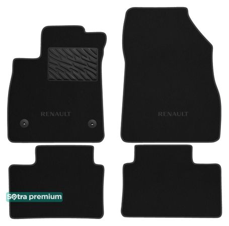 Двошарові килимки Sotra Premium Black для Renault Talisman (mkI) 2015→ - Фото 1