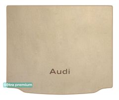 Двошарові килимки Sotra Premium Beige для Audi Q3 (mkII)(з дворівневою підлогою)(верхнє положення)(багажник) 2018→