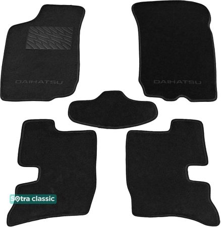 Двошарові килимки Sotra Classic Black для Daihatsu YRV (mkI) 2000-2005 - Фото 1