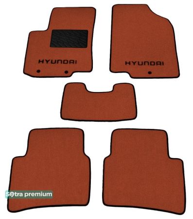 Двошарові килимки Sotra Premium Terracotta для Hyundai Accent (mkIV) 2010-2017 - Фото 1