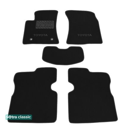 Двошарові килимки Sotra Classic Black для Toyota Avensis (mkII) 2003-2008 - Фото 1