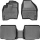 Коврики Weathertech Black для Ford Explorer (mkV)(1-2 row)(2 row bucket seats with console) 2017-2019