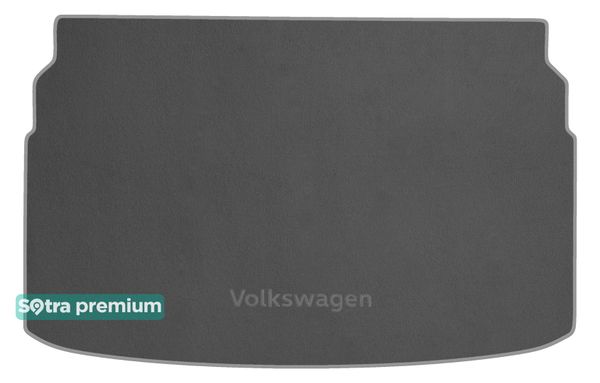 Двошарові килимки Sotra Premium Grey для Volkswagen T-Cross (mkI)(нижній рівень)(багажник) 2019→ - Фото 1