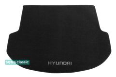 Двухслойные коврики Sotra Classic Black для Hyundai Santa Fe (mkIII)(2 ряда)(багажник) 2013-2018