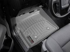 Коврики WeatherTech Grey для Ford F-150 (mkXII)(double cab)(no 4x4 shifter)(no air vents to 2 row)(4 fixing posts) 2010-2014 - Фото 2