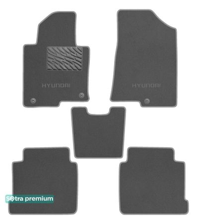 Двошарові килимки Sotra Premium Grey для Hyundai Sonata (mkVII) 2015-2019 (KOR) - Фото 1
