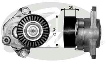 Ролик натяжний Gates T38319 (7808-21219) для Mercedes-Benz, C-Class, CLC-Class, CLK, CLS, E-Class, G-Class, GL-Class, GLK-Class, M-Class, R-Class, S-Class, SL, SLK, Sprinter, Viano, Vito - Фото 4