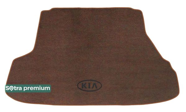 Двошарові килимки Sotra Premium Chocolate для Kia Cerato (mkI)(седан)(багажник) 2004-2009 - Фото 1
