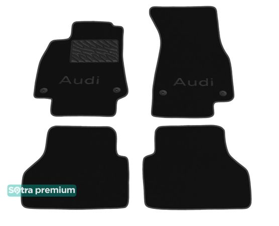 Двошарові килимки Sotra Premium Black для Audi A6/S6/RS6 (mkV)(C8) 2018→; A7/S7/RS7 (mkII) 2018→ - Фото 1