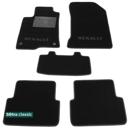 Двошарові килимки Sotra Classic Black для Renault Laguna (mkIII) 2007-2015 - Фото 1