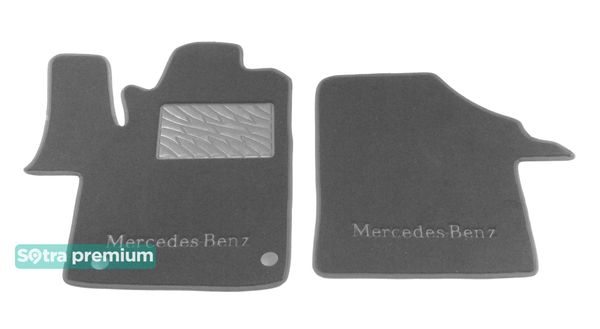 Двошарові килимки Sotra Premium Grey для Mercedes-Benz V-Class (W447)(1 ряд) 2014→ - Фото 1