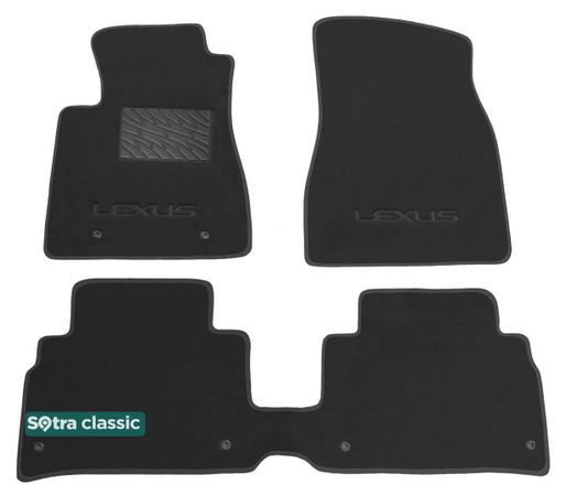 Двухслойные коврики Sotra Classic Grey для Lexus RX (mkII)(подлокотник сдвинут назад) 2003-2008 - Фото 1
