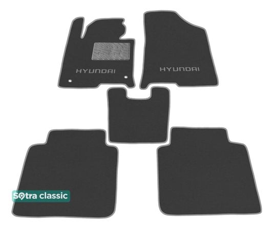 Двошарові килимки Sotra Classic Grey для Hyundai Grandeur (mkVI) 2016→ - Фото 1